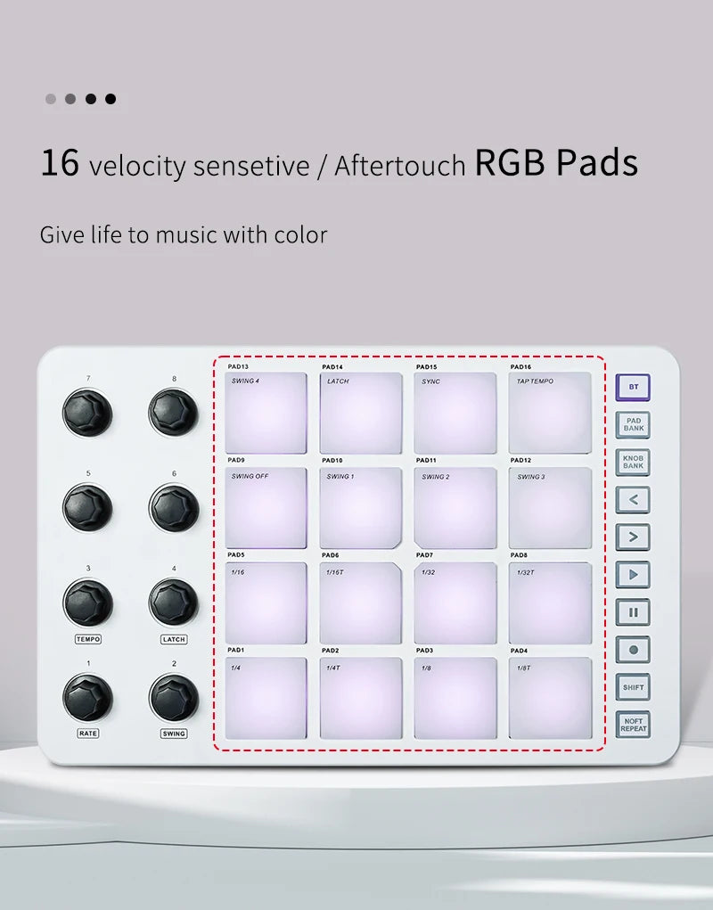 M-VAVE SMC-PAD Portable MIDI Controller Set