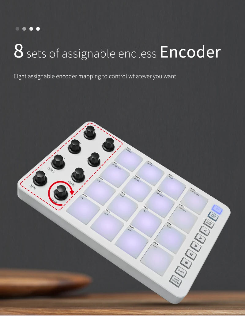 M-VAVE SMC-PAD Portable MIDI Controller Set