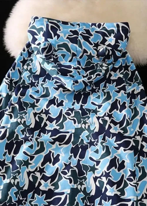 Designer Oversized Full Zip Up Camo Hoodie