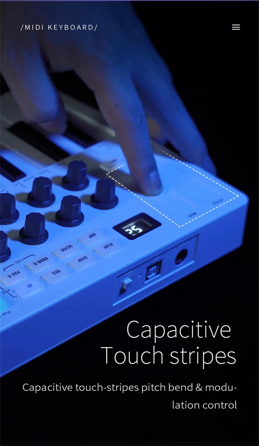 M-VAVE SMK-25 Pro MIDI Controller Wireless/USB DAW Sync | RGB Backlit