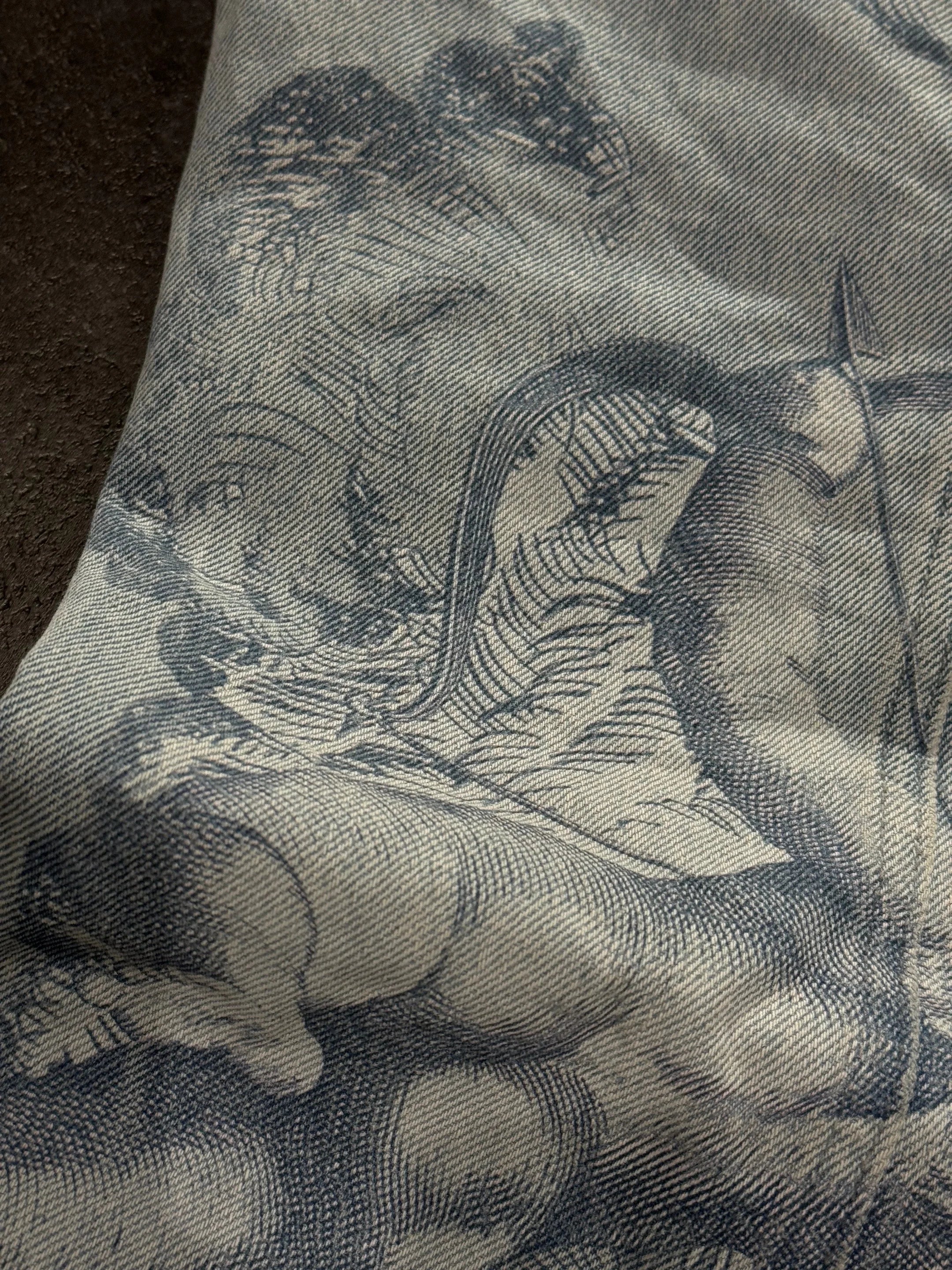 Baggy Trendy Retro Jeans (Cupid Pattern)