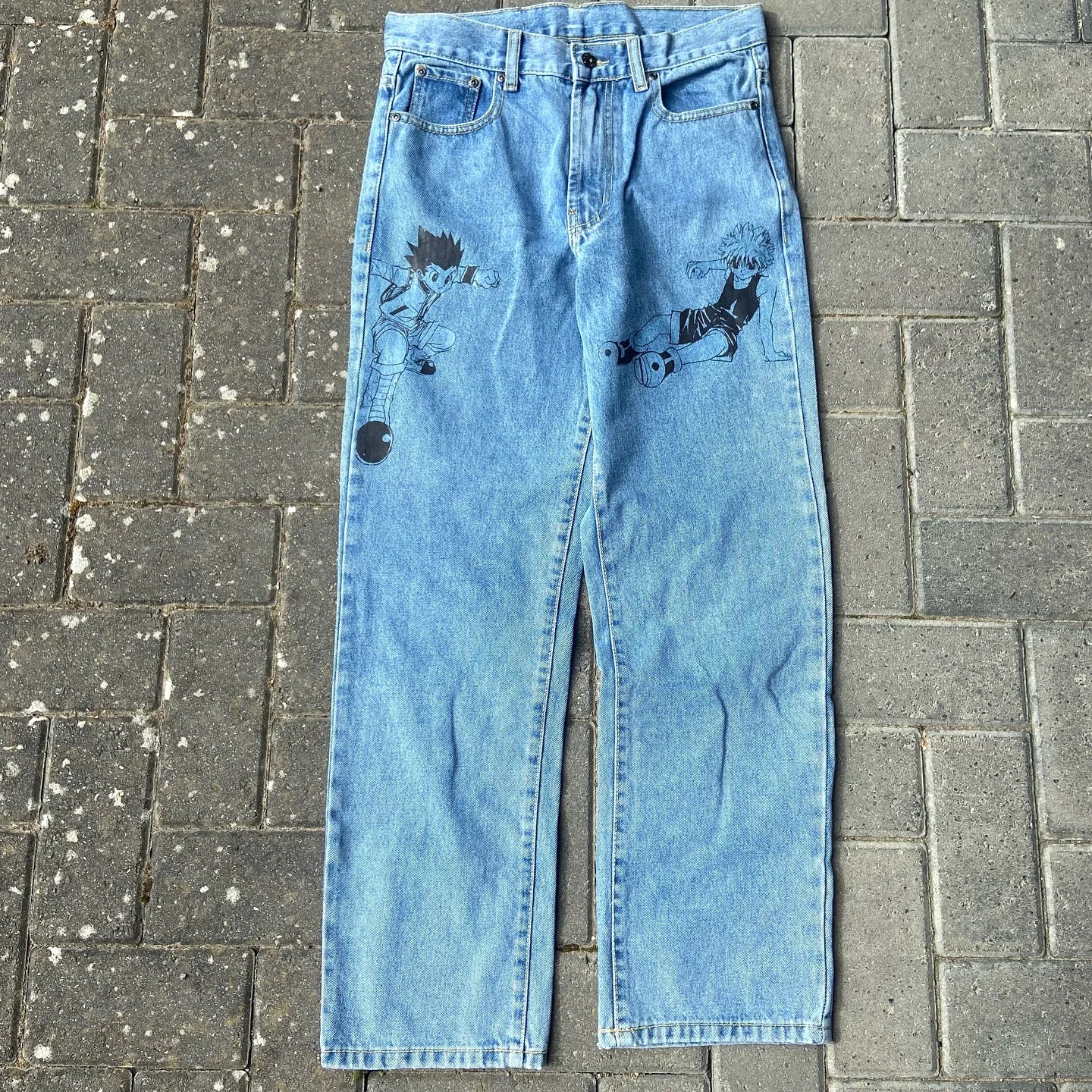 Baggy Anime Printed Denim Jeans