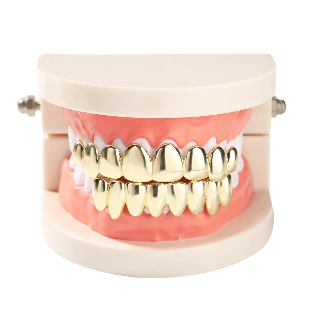 14K Gold Polished Plated Grillz