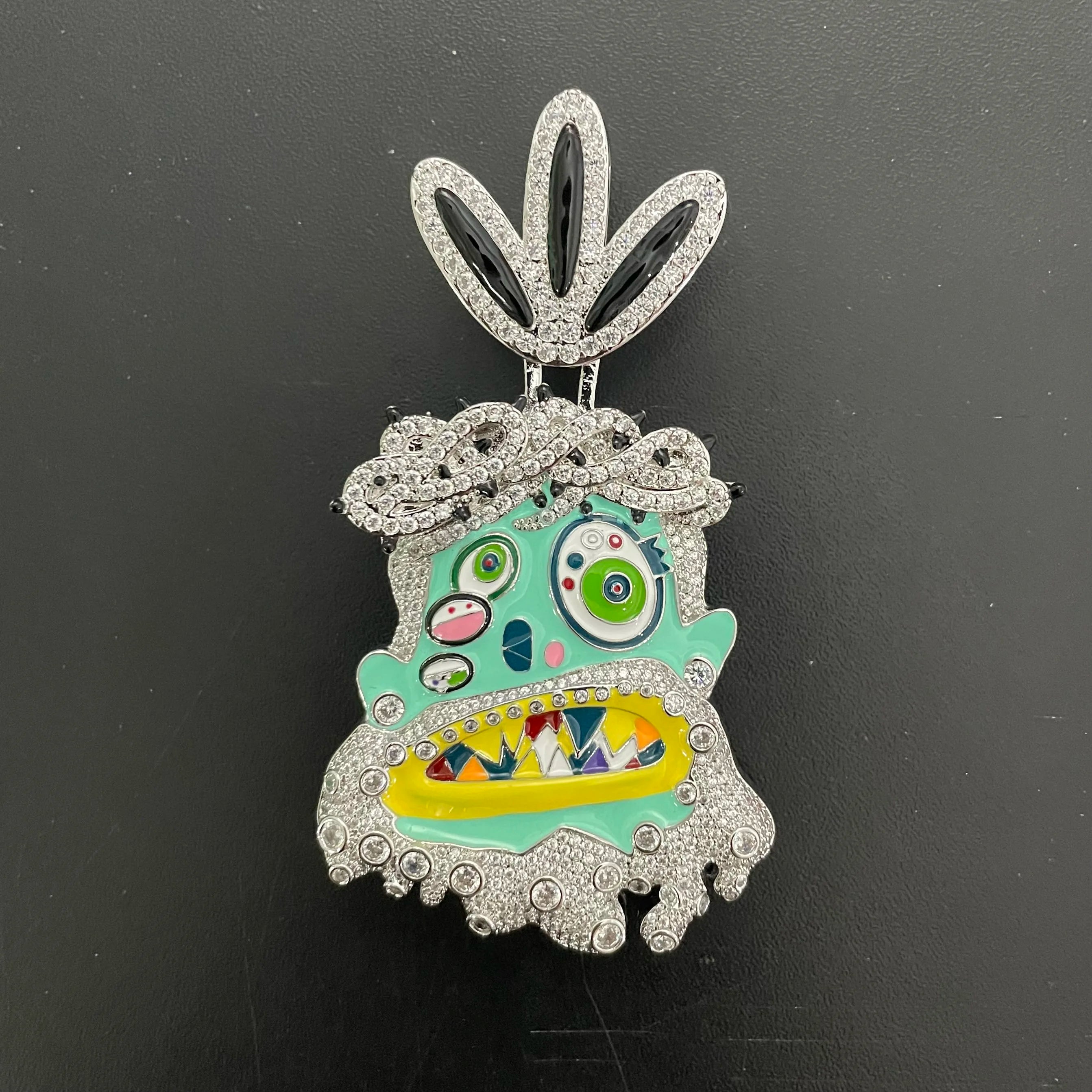 Iced-Out Travis Scott Ghost Pendant Necklace