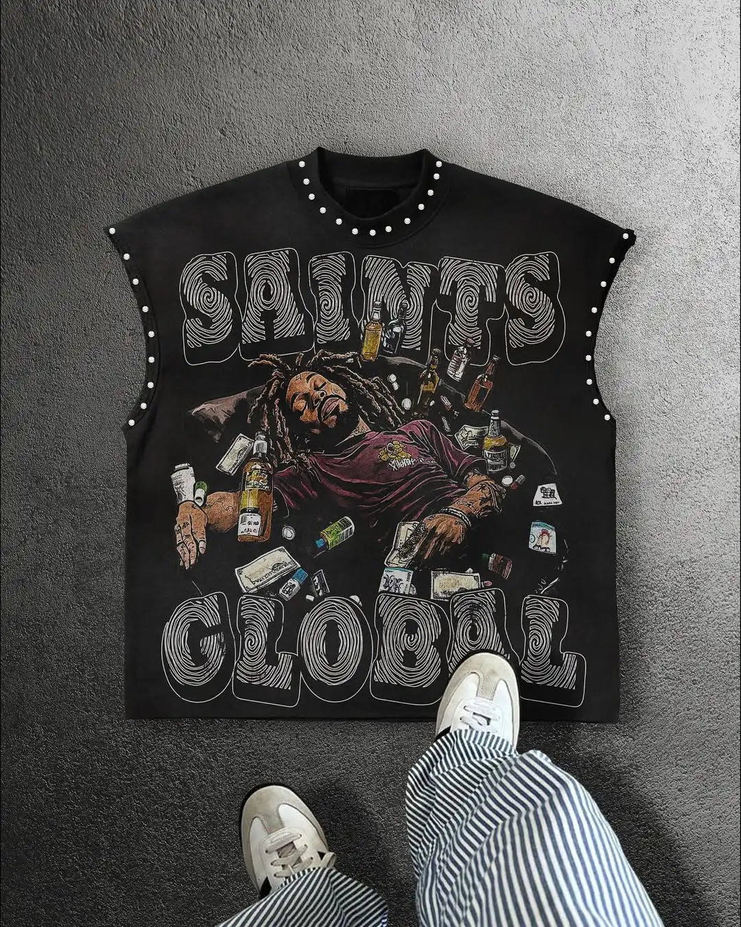 Y2K Studded Retro Punk Tank Top