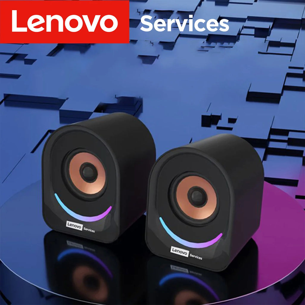 Classic Small Portable Wired Desktop Speakers by Lenovo